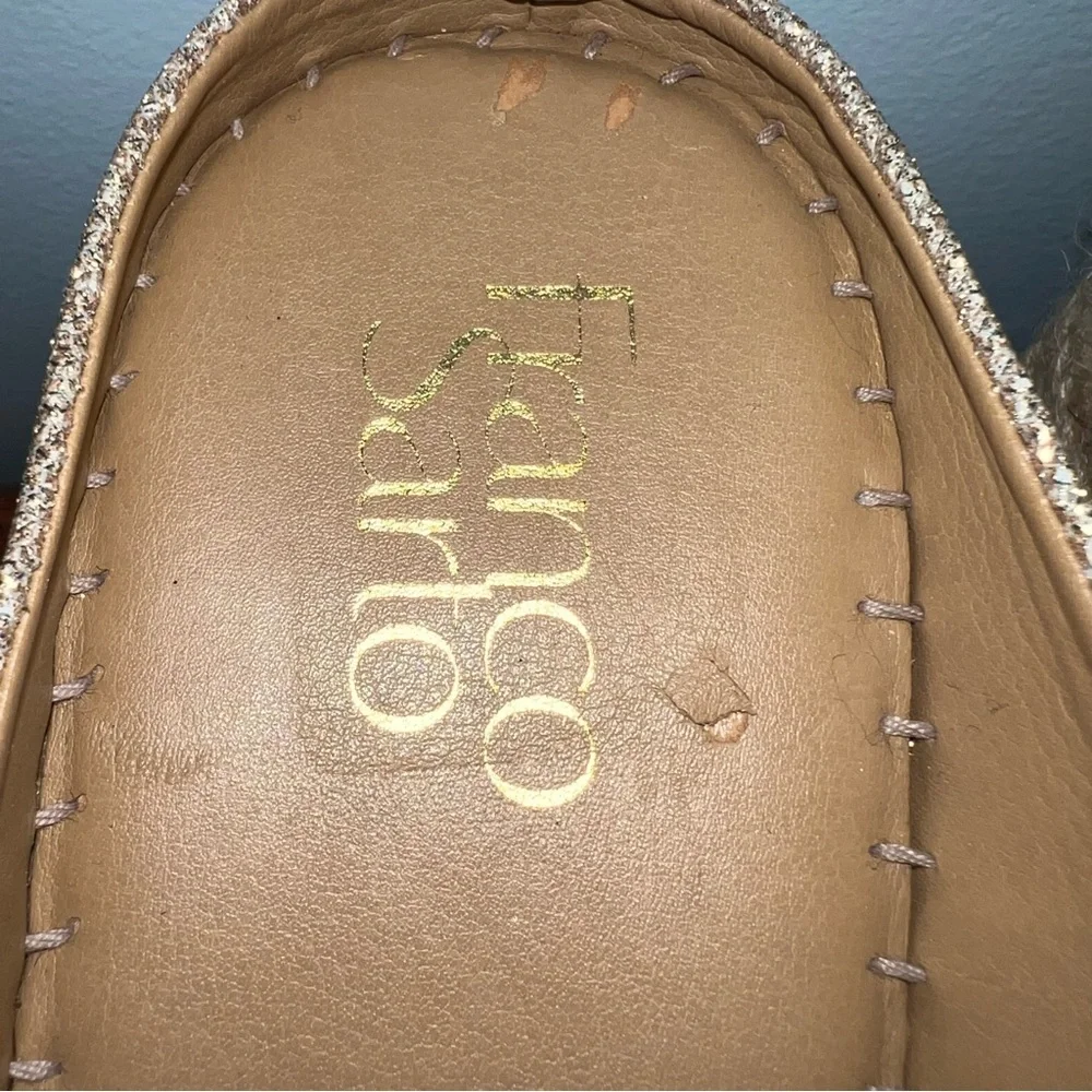 Franco Sarto Shimmering Gold Espadrille Slides
